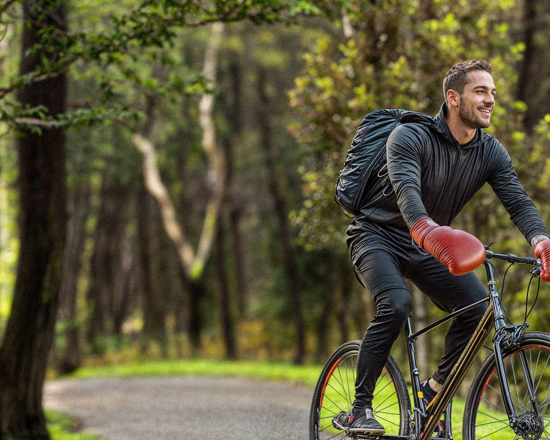 Roorda fietst naar de gym